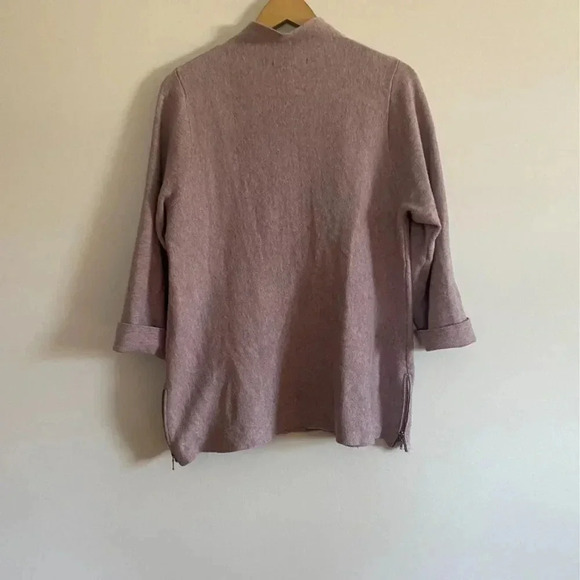 Tahari Mauve Mock Turtleneck Sweater - Picture 9 of 13